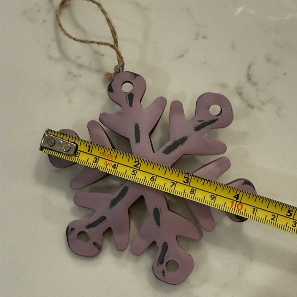 Purple Metal Snowflake Ornament - Picture 4 of 4